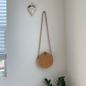 Handwoven Rattan basket/straw crossbody bag